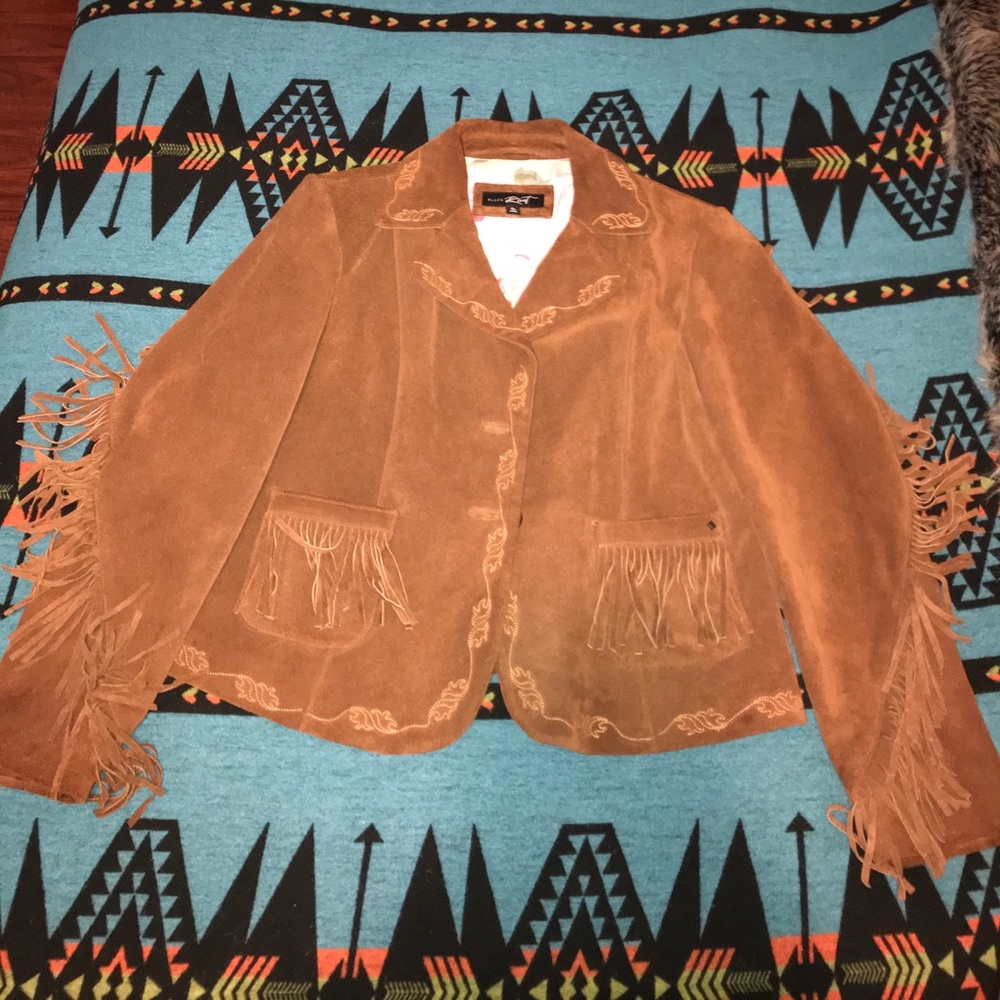 Brown Fringe Suede Jacket